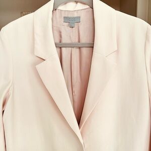 COS Cream and Pink Blazer Structured Fabric Classic Lapel size 38